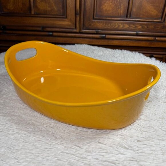 NWOT Rachael Ray Yellow 2qt Oval Handled Baking Dish - Picture 11 of 11